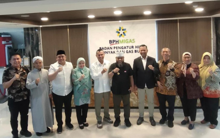 Gubernur Bengkulu Helmi Hasan melakukan audiensi dengan BPH Migas di Gedung BPH Migas, Jakarta, Selasa (24/2) /Foto : MC 