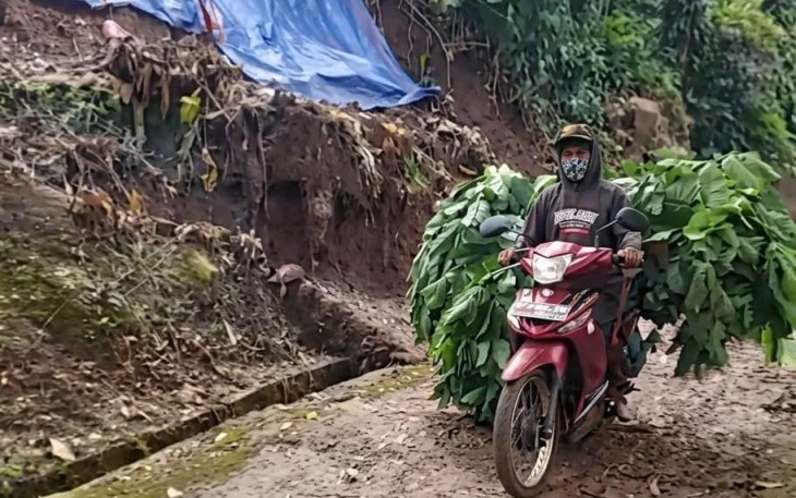 Jalan desa kembali terhubung pascalongsor