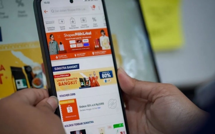 Microsite Sumatra Bangkit di platform e-commerce
