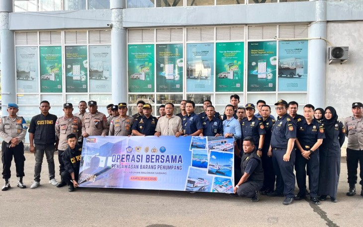 Bea Cukai, Polres Sabang dan BNNK Bersama Perkuat Pengawasan Barang Penumpang di Pelabuhan Balohan Sabang*
