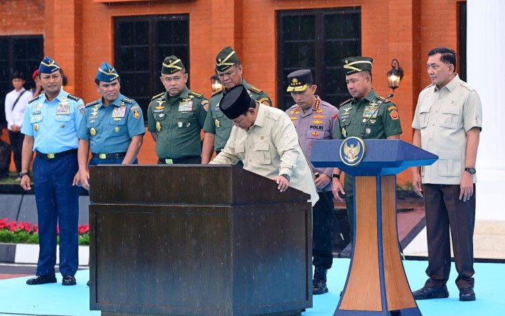 Panglima TNI Dampingi Presiden Prabowo Subianto Resmikan Museum dan Perpustakaan di Seskoad
