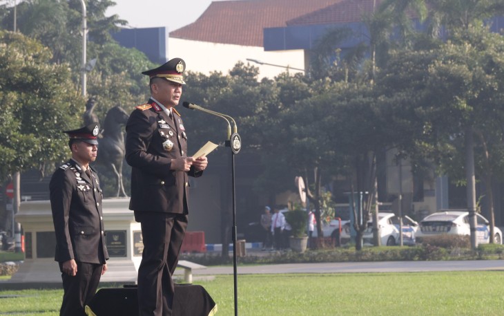 Wakapolda Jatim Pimpinan Upacara Hari Kelahiran Pancasila 