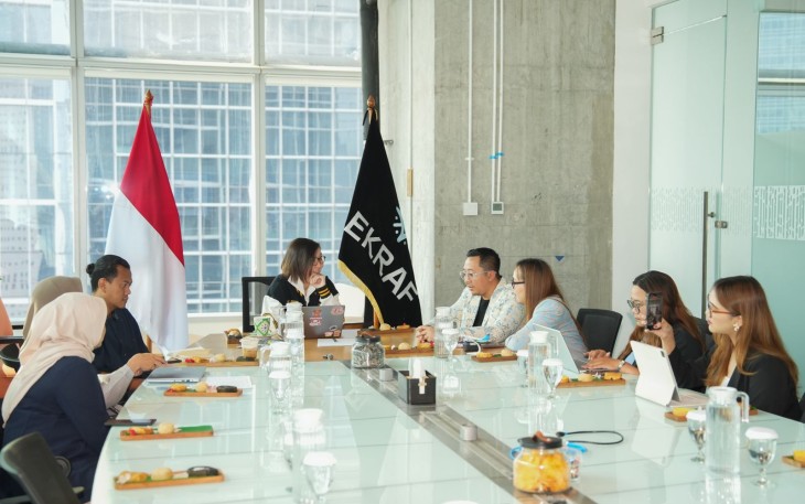 Wakil Menteri Ekonomi Kreatif, Irene Umar, menerima audiensi dari Cap Bali di Kantor Kementerian Ekraf, Jakarta, Kamis (11/6/2026)