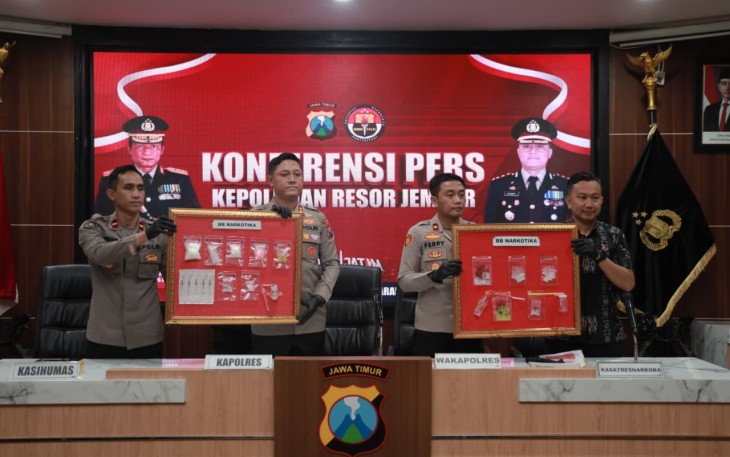 Polres Jember Ungkap Kasus Narkoba Amankan 30 Tersangka dan Ratusan Gram Sabu*