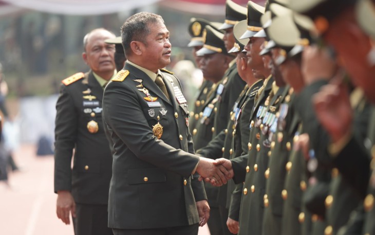 Kepala Staf Angkatan Darat (Kasad) Jenderal TNI Maruli Simanjuntak, M.Sc., menghadiri Upacara Prasetya Perwira (Praspa) Pendidikan Pembentukan Perwira (Diktukpa) 