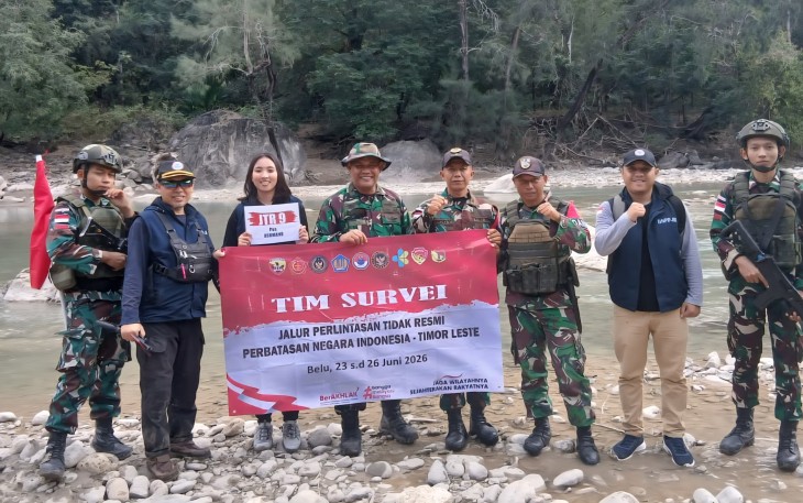 Yonarmed 12 Kostrad Siap Jaga Kedaulatan, BNPP RI Survei Jalur Perlintasan Tidak Resmi