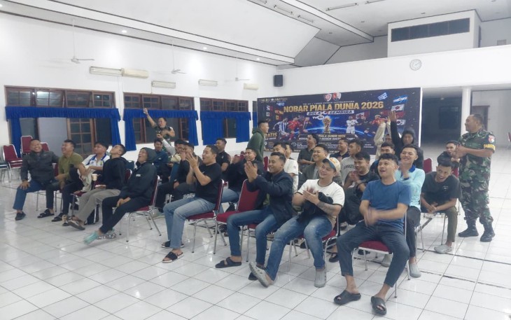 Nobar puala dunia 2026 di Lanud Husein Sastranegara, Bandung