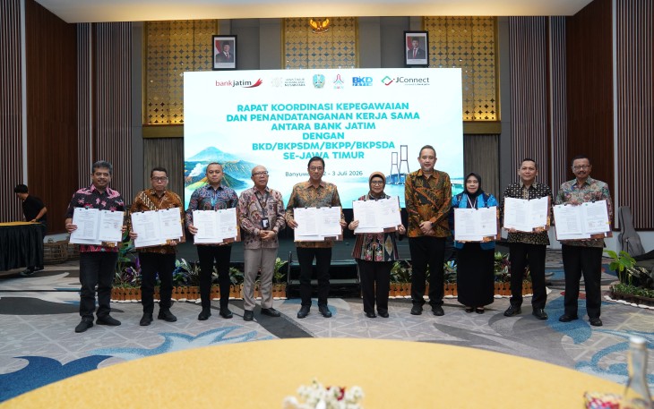 Tingkatkan Layanan Perbankan bagi ASN, Bank Jatim Perkuat Sinergi dengan BKD Provinsi dan BKD/BKPSDM/BKPP/BPKSDA Kabupaten/Kota se-Jawa Timur