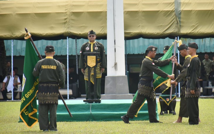 Panglima Kodam XIII/Merdeka Mayor Jenderal TNI Mirza Agus, S.I.P., menghadiri sekaligus memberikan sambutan pada acara Pengukuhan Pengurus Daerah Pencak Silat Militer (PSM) 