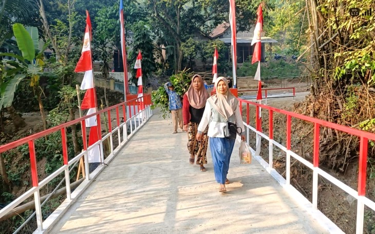 Kini Jembatan Garuda Berdiri Kokoh di Desa Ngaglik