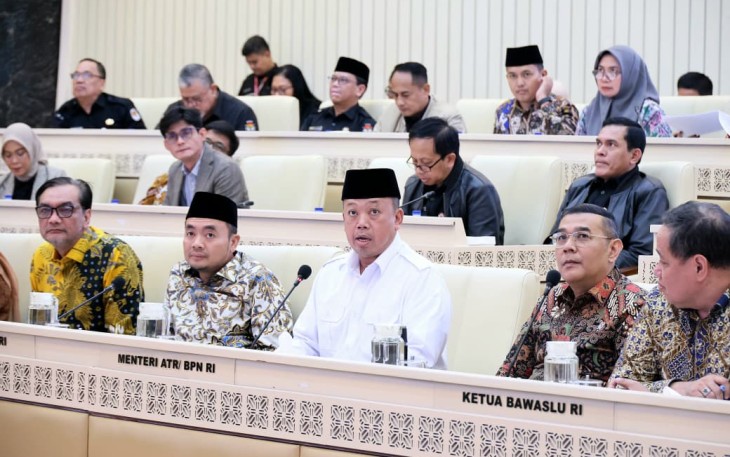 Menteri Agraria dan Tata Ruang/Kepala Badan Pertanahan Nasional (ATR/BPN), Nusron Wahid, melaporkan realisasi anggaran Kementerian ATR/BPN tahun 2025 dalam Rapat Kerja (Raker) dan Rapat Dengar Pendapat (RDP) bersama Komisi II Dewan Perwakilan Rakyat Republik Indonesia (DPR RI), Rabu (15/07/2026)