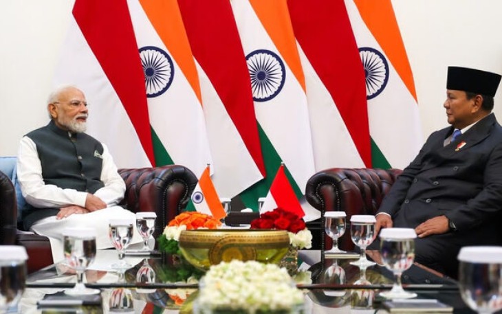 Presiden Prabowo bersama PM Modi