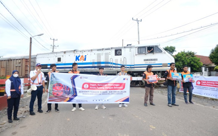 Tekan Angka Kecelakaan Pada Masa Nataru 2025/2026, KAI Divre III Gandeng OPKA Sumsel Sosialisasikan Keselamatan Perlintasan Sebidang