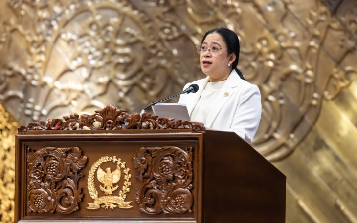 Ketua DPR RI Puan Maharani dalam Rapat Paripurna masa Persidangan IV Tahun Sidang 2025-2026 DPR RI yang digelar di Kompleks Parlemen, Senayan, Jakarta, Selasa (10/3/2026)