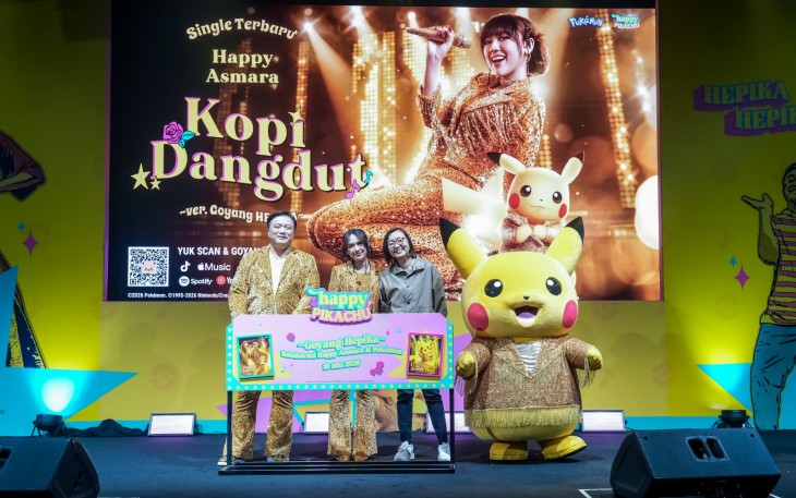 Wakil Menteri Ekonomi Kreatif, Irene Umar, menghadiri Jumpa Pers Goyang HEPIKA: Kolaborasi Happy Asmara dan Pokémon di MGP Space SCBD, Jakarta, Selasa (19/5/2026)