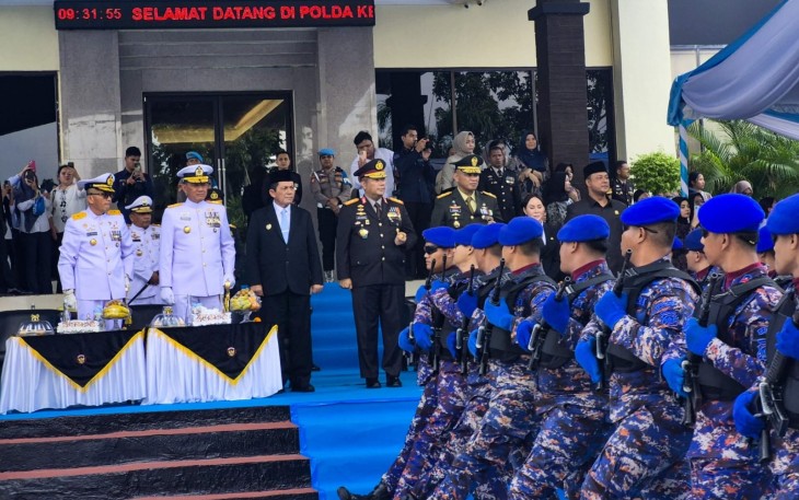 Upacara Peringatan Hari Bhayangkara ke-80 di Lapangan Mapolda Kepri