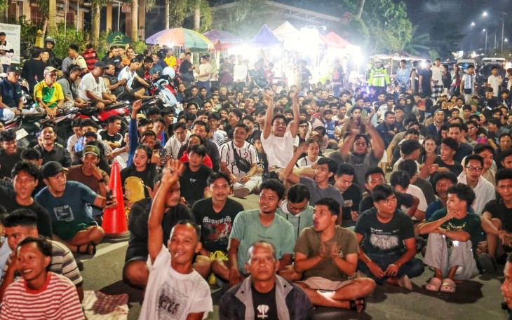 Susana Nobar Piala Dunia bersama Gubernur Kepulauan Riau H Ansar Ahmad, Senin (20/7/2026).
