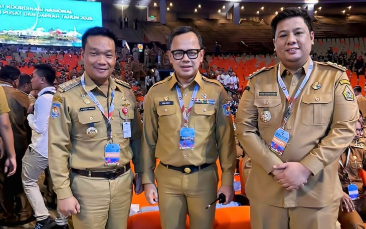 Bupati Samosir dan Wabup saat menghadiri Rapat Koordinasi Nasional (Rakornas) yang dilaksanakan di Sentul International Convention Center (SICC), Sentul, Bogor ( 02/02/2026). 