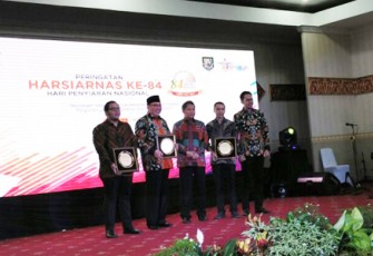 Malam puncak peringatan Hari Penyiaran Nasional (Harsiarnas) ke-84, Sabtu (01/04/2017) malam di Balai Raya Semarak Bengkulu.