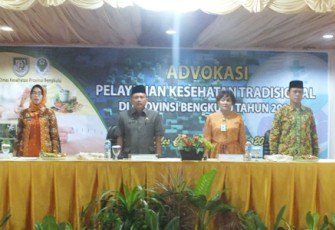  Advokasi Pelayanan Kesehatan Tradisional di Hotel Raflles City Bengkulu, Kamis (06/04/2017).
