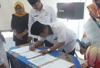 Kegiatan serah terima Plt Kadinkes Kota Bengkulu, Rabu (26/04).