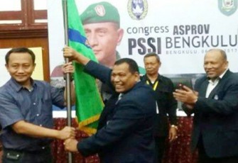 Kongres ASPROV PSSI Provinsi Bengkulu di Ruang Pola Bappeda Provinsi Bengkulu, Sabtu (6/05).