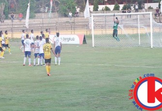 Pertandingan PS Bengkulu VS Cilegon Untited, Sabtu (20/5/2017) di Stadion Semarak, Sawah Lebar Bengkulu.