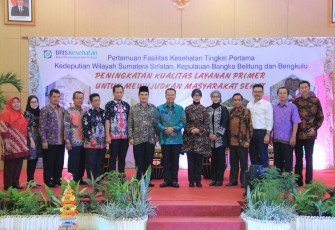 Plt Gubernur Rohidin Mersyah saat acara pertemuan fasilitas kesehatan tingkat pertama Kedeputian wilayah Sumatera Selatan, Bangka Belitung dan Bengkulu BPJS Kesehatan di Grage Horizon Bengkulu, jumat(25/8).