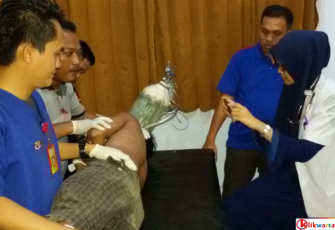 Korban saat divisum di RSUD Cahaya Bathin