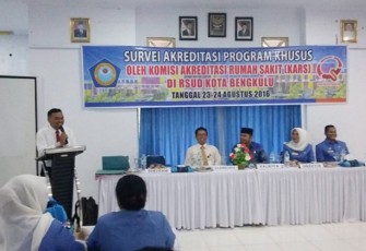 Walikota Bengkulu Helmi Hasan menyambut langsung tim survey yang dipimpin oleh Tulus Setiono dan Dr. Widayanto di RSUD kota