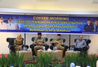Coffee morning mengenai fasilitas kerjasama strategis usaha besar dan usaha kecil menengah di kota Bengkulu