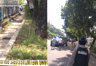 Saat tim Biawak Sat Sabhara Polres Bengkulu melakukan pengamanan