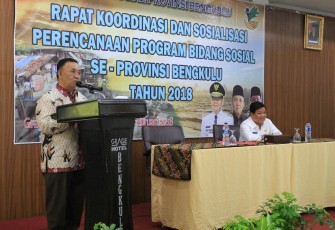Sekda Provinsi Bengkulu saat Sambutan.