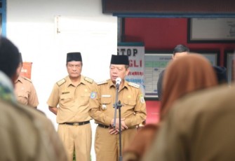 Pejabat Wali Kota Pimpin Apel Gabungan Di Dinas Pariwisata Kota Bengkulu