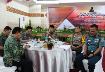 Plt Gubernur Bengkulu Rohidin Mersyah memimpin Coffe Morning Temu Forum Koordinasi Pimpinan Daerah.