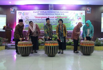 Pembukaan Rakerkesda Provinsi Bengkulu 2018 ditandai Pemukulan Dol.