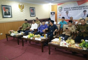 Sekda Provinsi Bengkulu Nopian Andusti hadir dan menyampaikan laporan Pelaksanaan Pilwakot Bengkulu 2018.