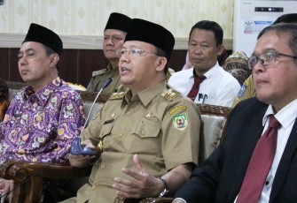 Plt Gubernur Bengkulu Rohidin Mersyah hadir dan menyampaikan progress upaya penurunan angka inflasi daerah.