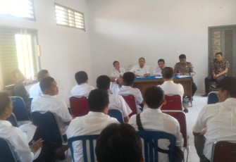 Rapat koordinasi di Kantor Dinas Parawisata Pemuda dan Olahraga Kabupaten Kaur hari ini, Rabu (12/9/2018).