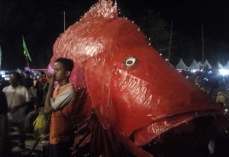 Salah satu kreasi telong-telong di festival Tabut