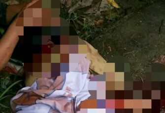 Korban tergeletak bersimbah darah usai dibacok suami