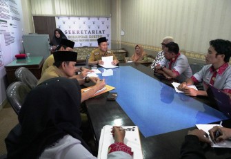 Mewakili Plt Gubernur Bengkulu, Asisten I Setda Provinsi Bengkulu Hamka Sabri menerima Audiensi Kepengurusan NPC