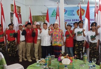 Pasukan Kirab Satu Negeri tiba di Mukomuko dan disambut Bupati Choirul Huda