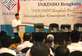 Plt Gubernur Bengkulu Rohidin Mersyah hadir dan meresmikan Pembukaan Rakerprov INKINDO Bengkulu 2018