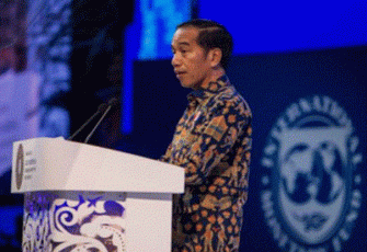 Jokowi Pidato di IMF-World Bank. Foto (intainews.com)