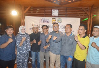 Foto bersma pengurus SMSI Provinsi, Kapolda dan Ketua DPRD kota Bengkulu 