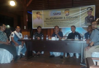 Kapolda Bengkulu dalam diskusi bersama media siber.