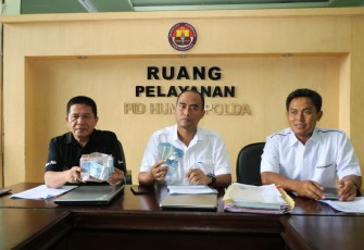 Subdit Tipikor Direktorat Reserse Kriminal Khusus saat menggelar press Conference 