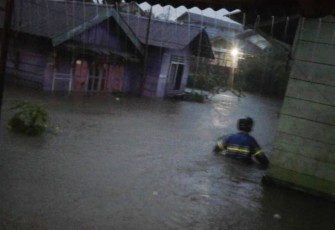 Rumah warga terendam banjir