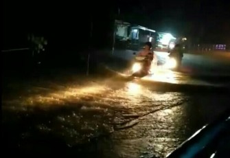 Kondisi banjir di Tanjung Agung